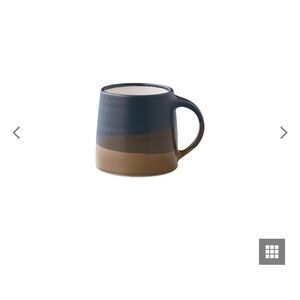 Blue and Brown Ceramic Coffee Mug - Modern multi-Tone Glaze